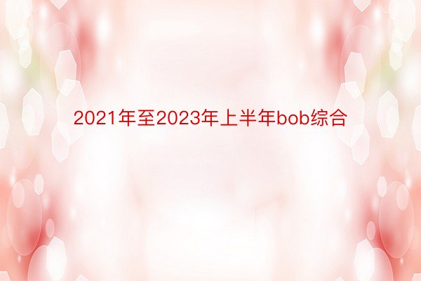 2021年至2023年上半年bob综合